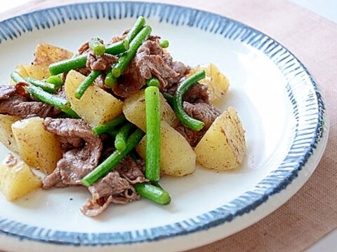 にんにくの芽のジャーマンポテト風炒め物